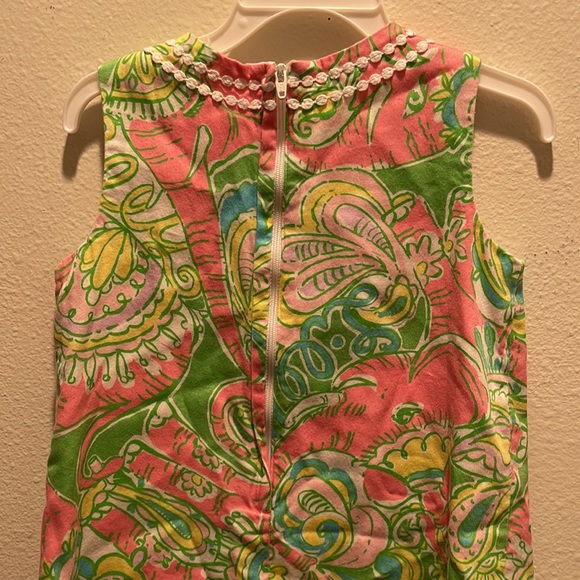 Lilly Pulitzer little girls pink and green shift dress size 4 - Picture 6 of 6
